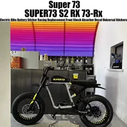 For Super 73 SUPER73 S2 RX 73-Rx Electric Bike Battery Sticker Racing Replacement Front Shock Absorber Decal Universal Stickers