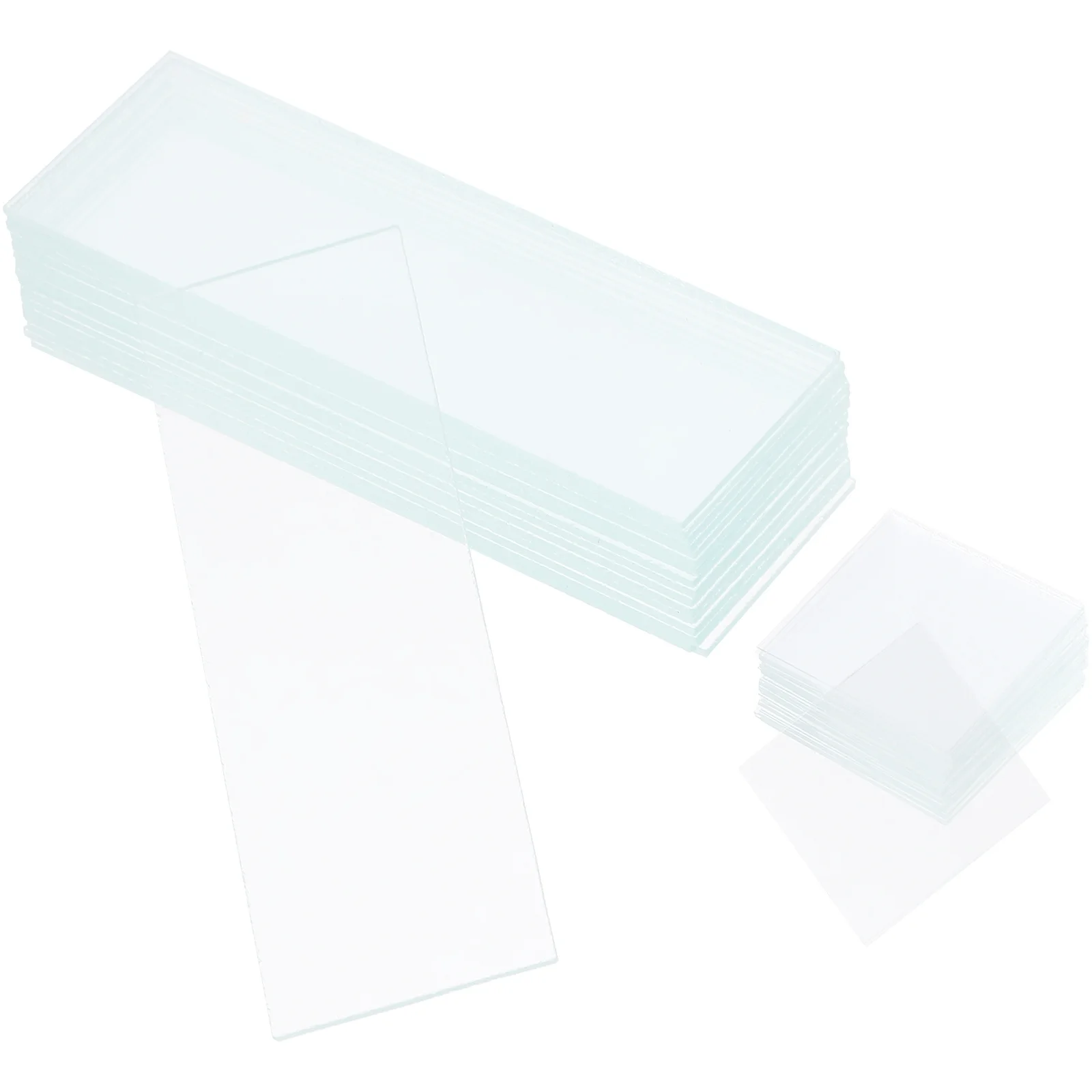 

50Pcs Microscope Slides Optical Glass Blank Slides for Lab Use Biological Plant Insect Tissue Samples Cover Glass