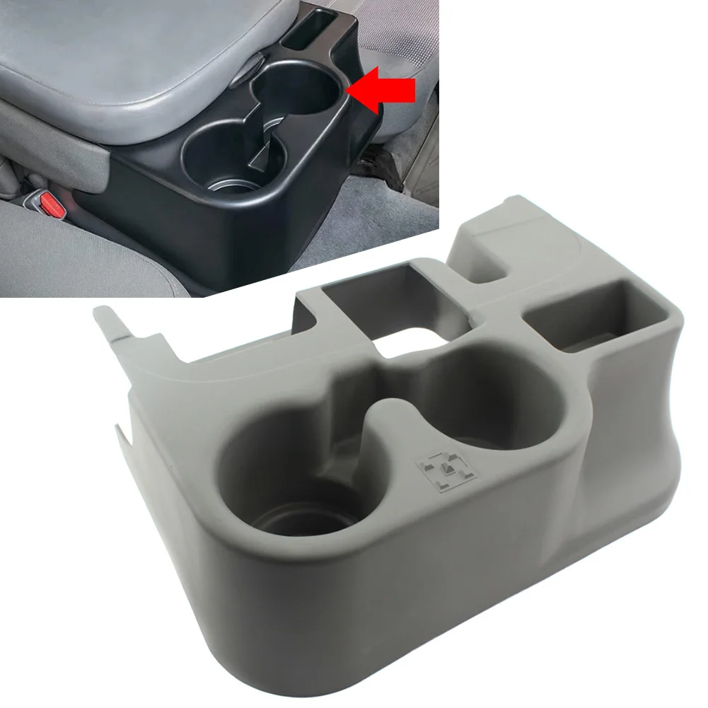 Auto Center Console Cup Holder Organizer ABS Gray SS281AZAA For Dodge Ram 1500 2500 3500 2003-2012