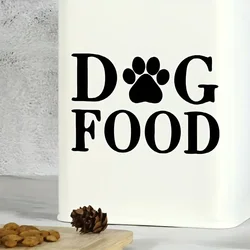 1pc Creative PVC Wall Sticker, Dog Food Slogan Dog Paw Print, Waterproof Self-Adhesive Wall Sticker For Bedroom, Entryway, Livin