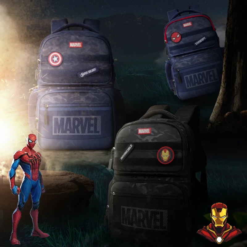 

Marvel The Avengers cartoon primary school bag creative personalised boys 3-6 years old student backpack gift wholesale.