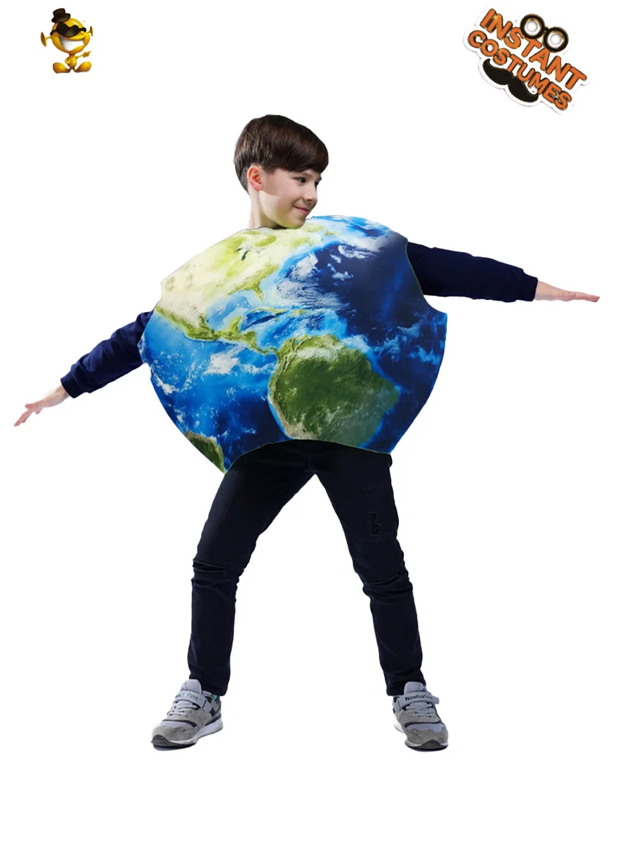 Funny Adult Children Earth-Themed Costumes Cosplay Party Attire Gathering Stage Performance Outfits Halloween Party Costumes