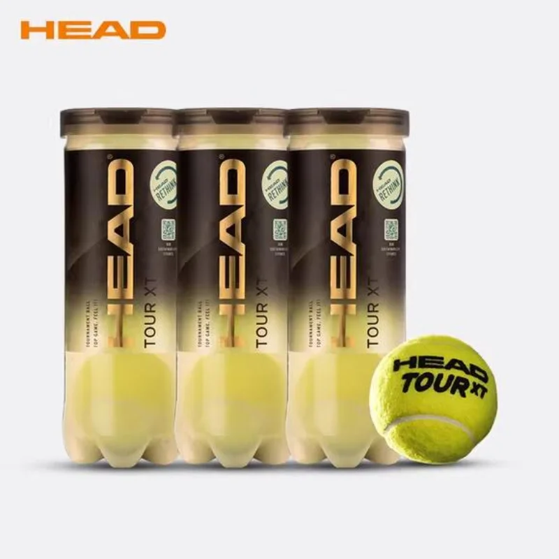 HEAD Tour XT Tennis Professional Tennis Game Training Ball Masters Ball Rubber Canister Single Practice Gold 3 Pcs 1 Can