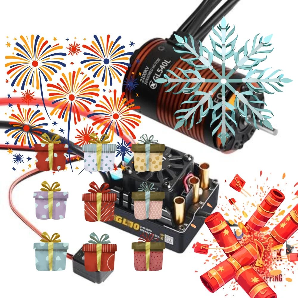 

XC GL540L 2800KV и GL10 с управлением через приложение, FOC ESC и сенсорные регуляторы скорости GL545L 3300KV и GL10 для внедорожных краулеров масштаба 1/7, 1/8, 1/10