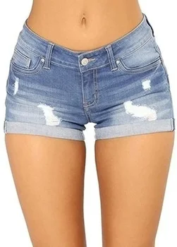 Frauen Denim Mikro Shorts Damen sexy super kurze sexy Mini Shorts Nachtclub Frau Mikro Denim Shorts
