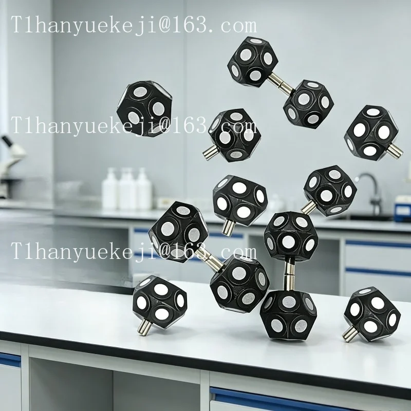 3D scanner polyhedral marker ball magnetic hexagonal sphere highly reflective landmark point positioning