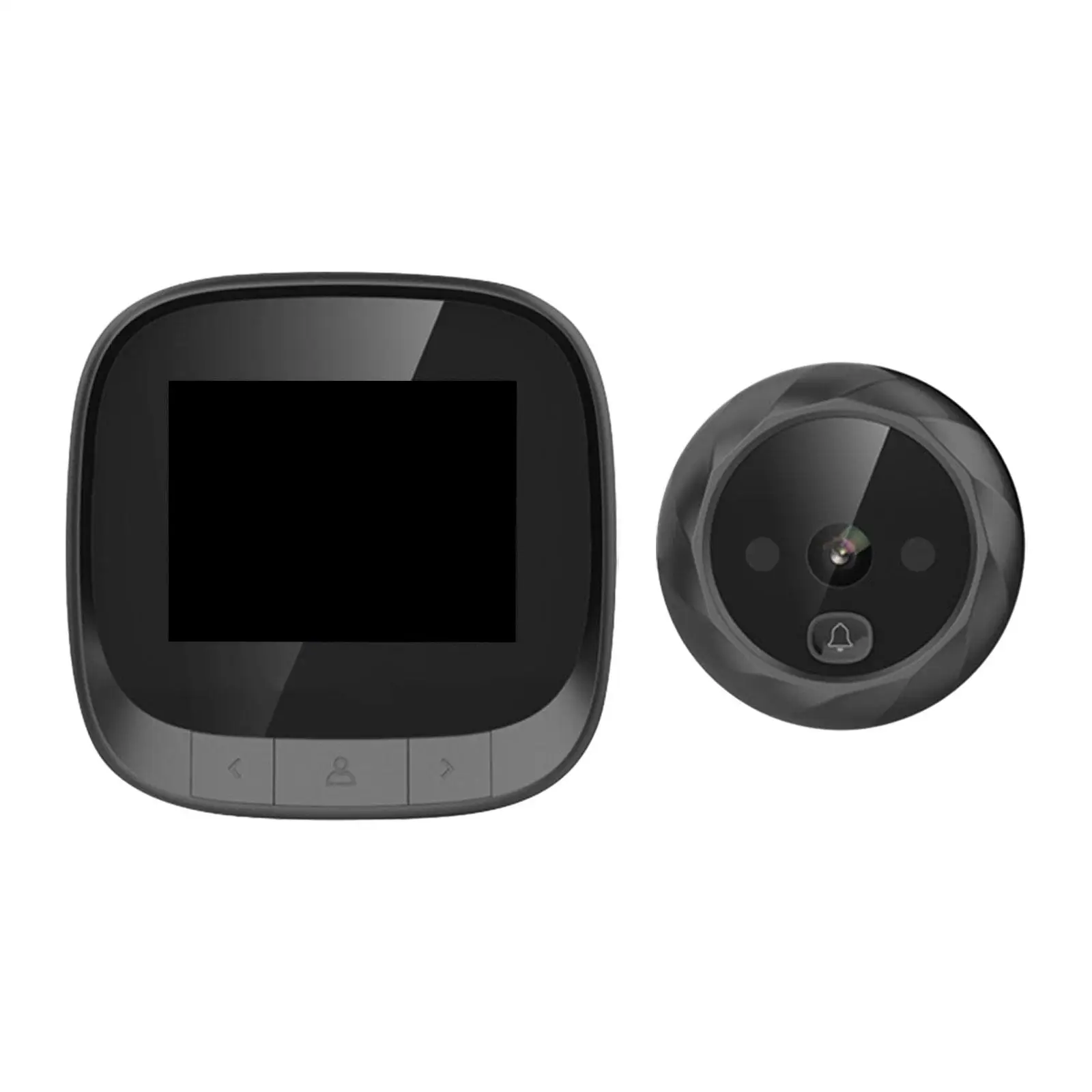 Campainha Visual Inteligente com Display LCD, Dispositivo Preto de Segurança Doméstica, Acessórios Inteligentes, C06, 2,4 polegadas