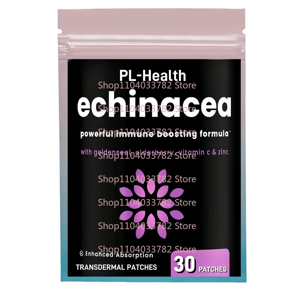 

30 пластырей для трансмиссии Echinacea с витамином С, цинком, имбирем и имбирем, поддержкой иммунитета
