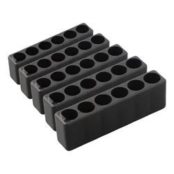 5pcs 6 Holes Screwdriver Bit Holder Storage Organizer 1/4 Inch Hex Shank Screwdriver Head Drill Bit Stand Case Power Tool