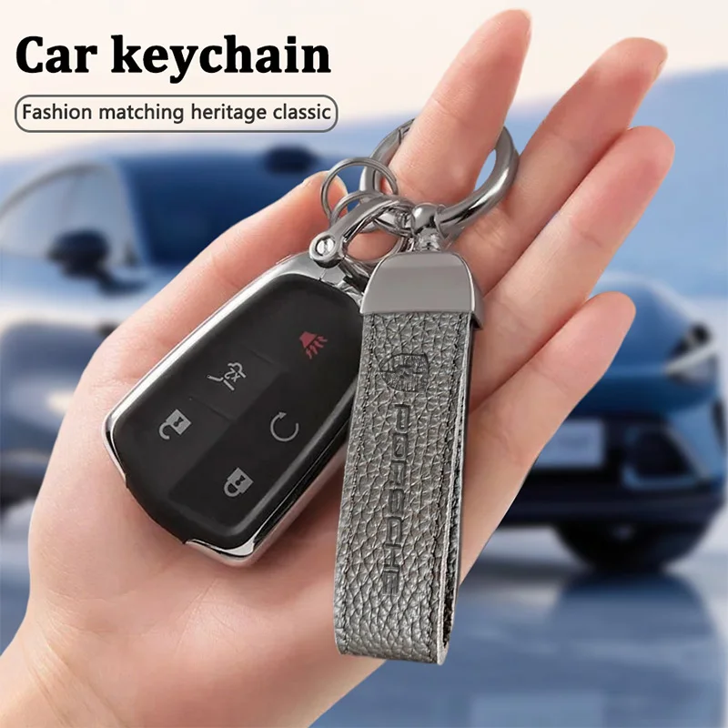 

Porsche Car Sticker Luxury Leather Car Keychain Keyring Key Ring Pendant Accessory For Porsche Panamera Cayenne 928 944 Taycan 9