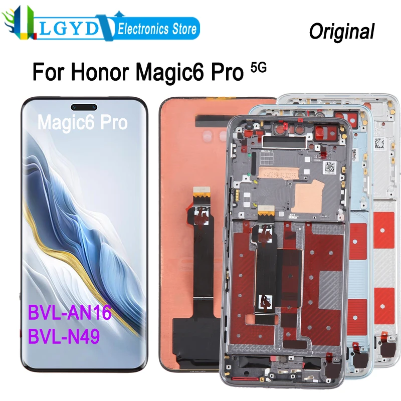 6.80-inch OLED 120Hz LCD Screen For Honor Magic6 Pro 5G, BVL-N49 BVL-AN16 Phone LCD Display Touch Screen Repair Replacement Part