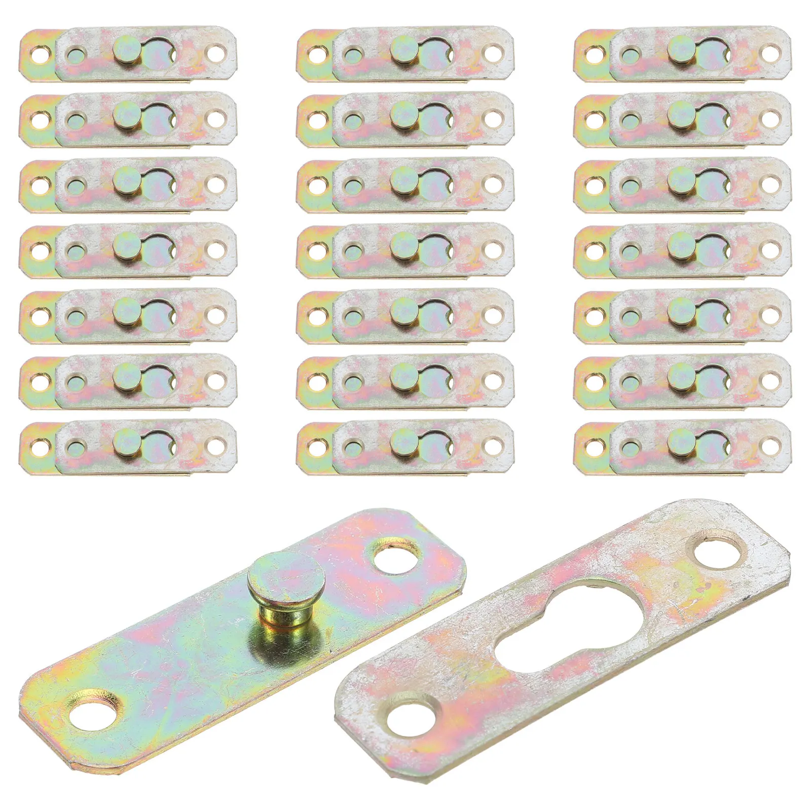 24Pairs Wall Mount Hardware Frame Hanging Brackets Invisible Metal Picture Frame Clips Secure Mounting Buckles for Photos