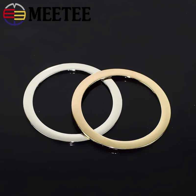 2/4pcs 40/50mm Metal Flat O Ring Bag Handle Buckles Women Handbag Strap Clothes Decorative Clasp Loop DIY Hardware Accessories