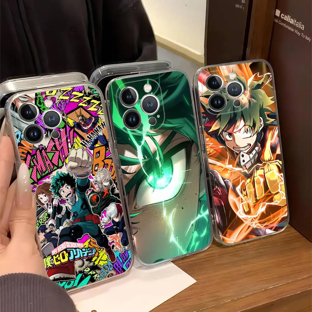 

Anime M-My H-Hero A-Academia Phone Case For IPhone 11 13 16 12 17 14 15 Pro Max Plus Soft Clear Back Cover Coque