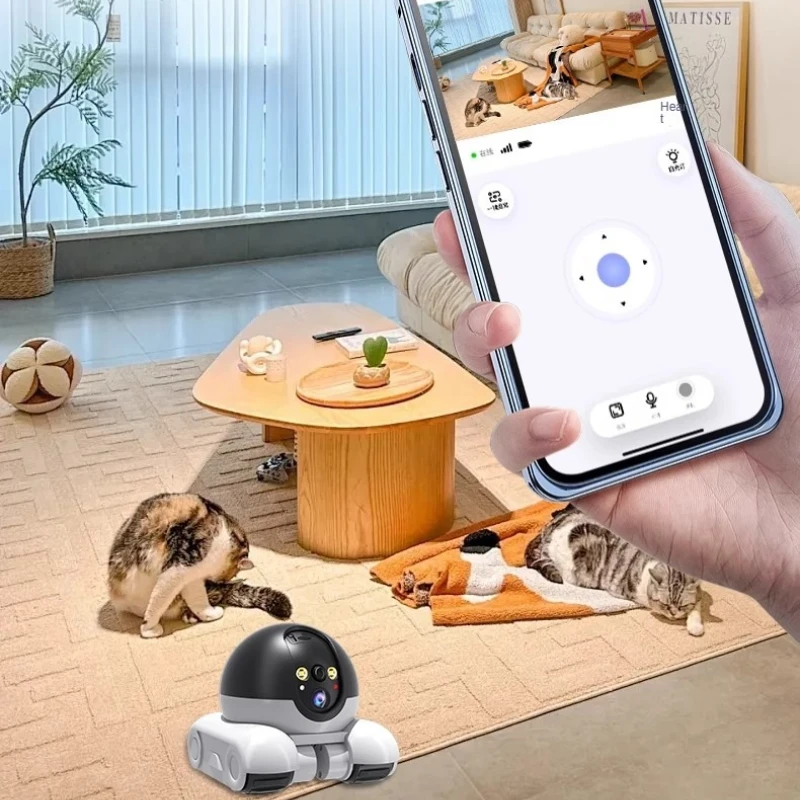 NEW Robot Camera WIFI Mini Cameras 4MP IP Indoor Cam Wireless PTZ Monitor Audio Video Security Surveillance 1080P Night Vision