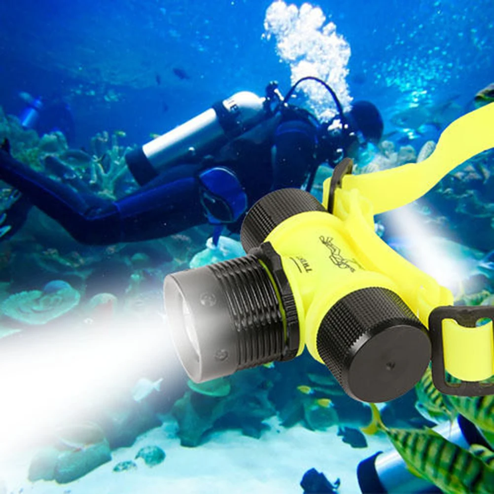 

1Pcs Lightweight Waterproof LED Headlamp Flashlight Diving Lamp Torch Underwater Light For Outdoor Activities