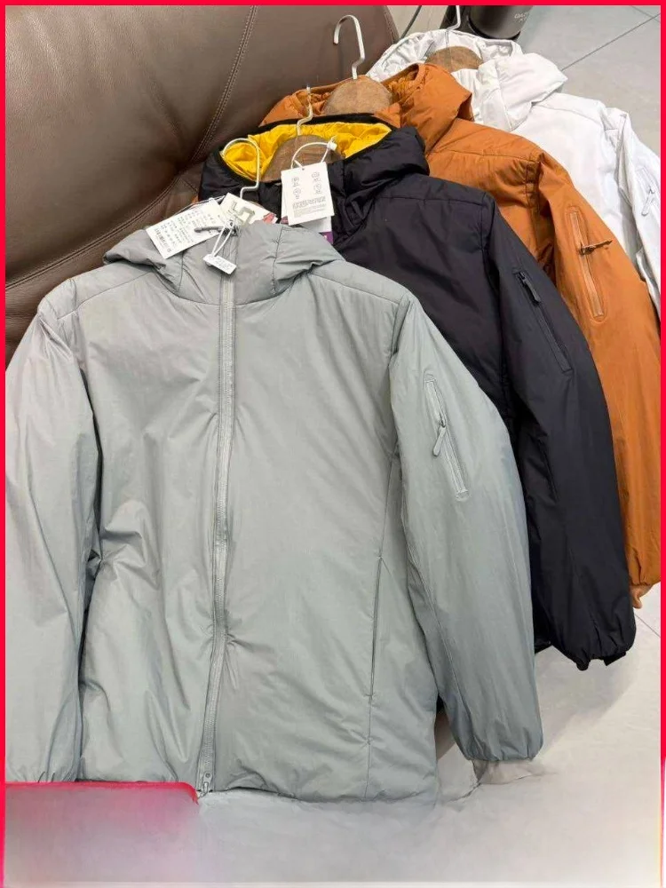 

Легкая зимняя мужская ветрозащитная водостойкая теплая хлопковая куртка с капюшоном, модная нейлоновая ткань, подставка на молнии...