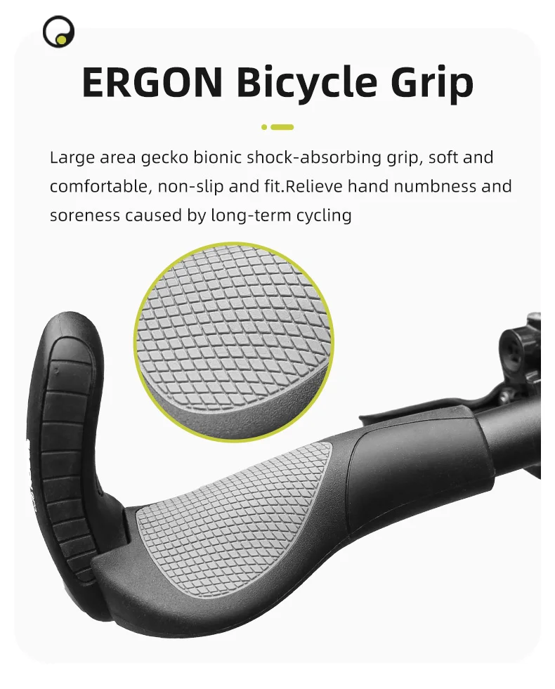 ERGON MTB-Griffe GP1 GP3 GP5 Ergonomie Gummi stoßfest rutschfestes Schloss Fahrradgriffe Mountainbike-Griffe Fahrradlenker – Detail 6