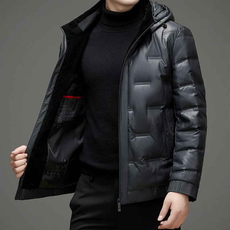 2024 new arrival winter jacket 90% white duck down jackets men,mens fashion thicken warm hooded parkas high quality down coat