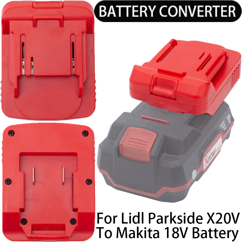 Conversor de Bateria para Ferramentas Makita Compatível com Adaptador de Bateria de Íon-lítio Lidl Parkside X20v sem Ferramentas e Bateria