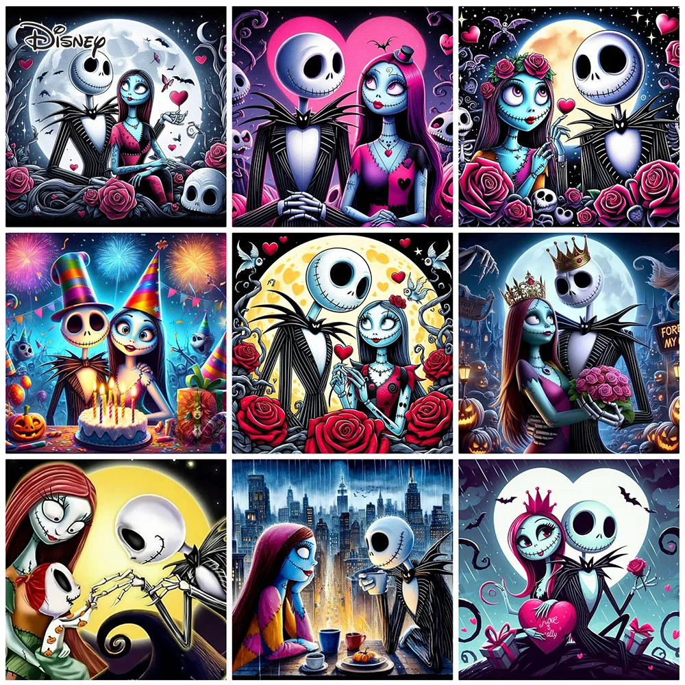 Disney Diamond Painting Jack Skellington Rhinestones Picture Diamond Mosaic Sally Embroidery Cross Stitch Handmade Gift