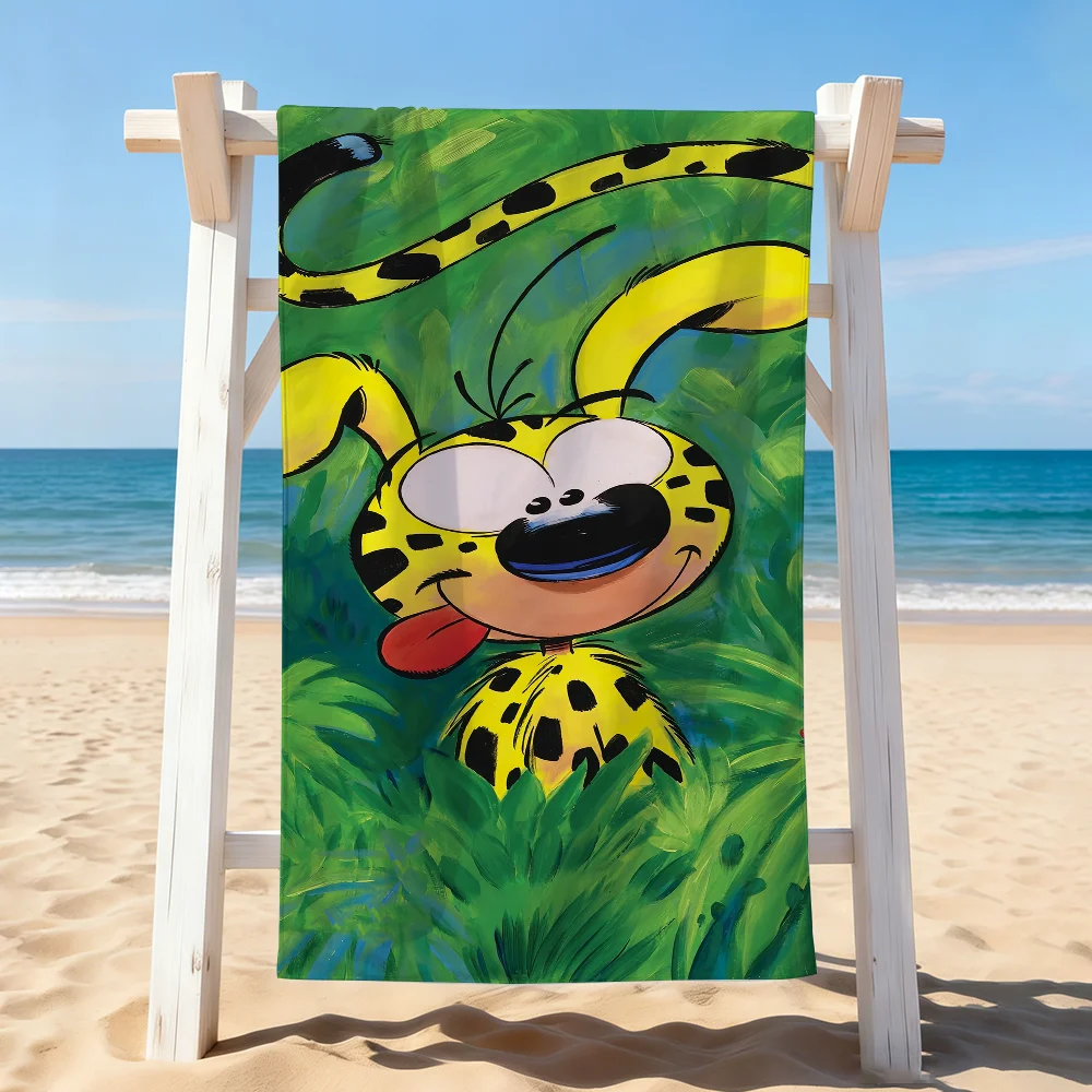 Cartoon M-Marsupilami Towel For Swim Yoga Gym Quick Drying Soft and skin-friendly Beach Towels All-Season