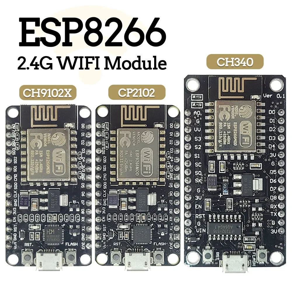 

2.4G WIFI Module Development Board for Arduino DIY Internet of Things NodeMcu V3 USB Micro CH340 CP2102 CH9102X Serial ESP8266