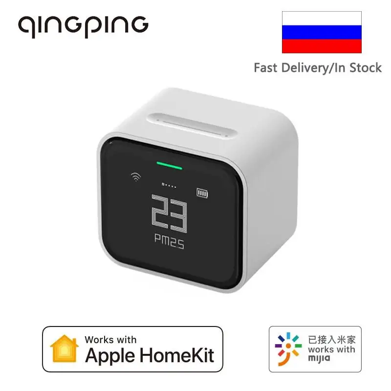 Top ClearGrass Air Detector Home Life Touch Screen PM10 Co2 Temperature Air Quality Sensor Monitor Work With Mijia APP Apple