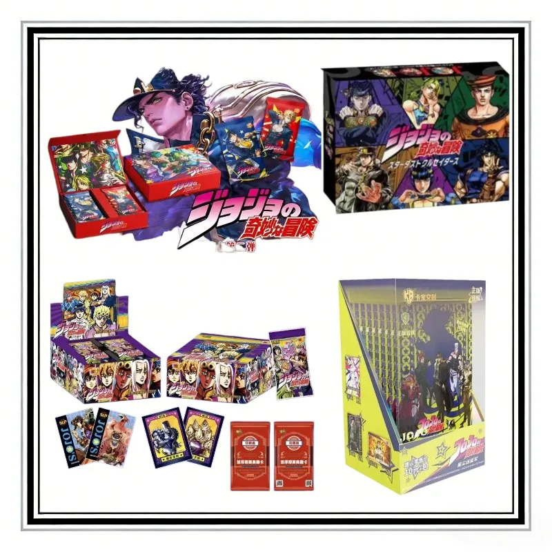 

Authentic JOJO Strange Adventure Card Gold Wind Badge Guardian Bouquet Laser Card Children's Anime Collection Card Toy Gift