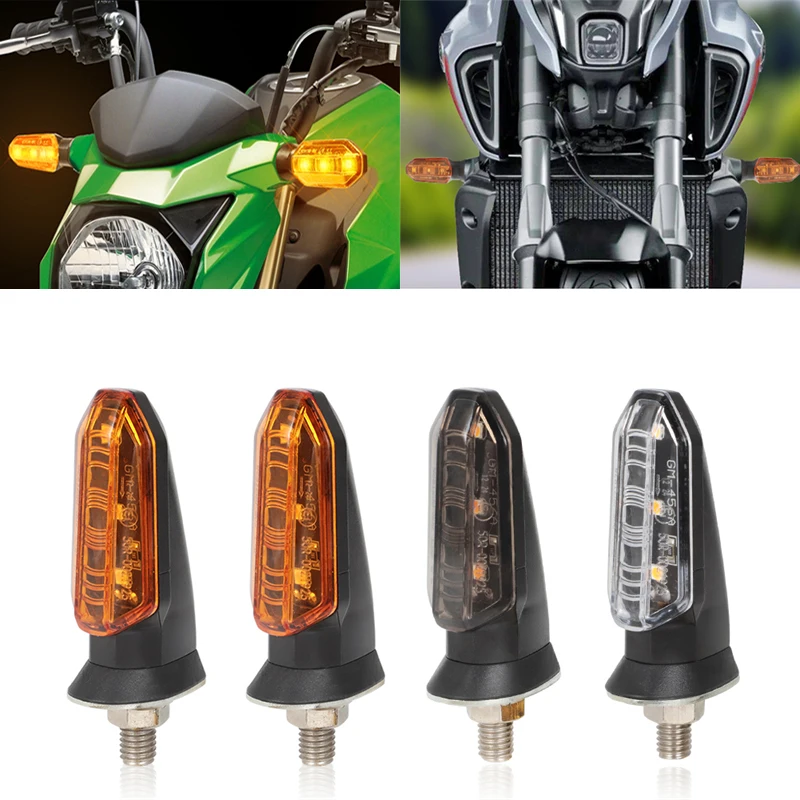 

LED Motorcycle Turn Signals Lights 12V Mini Flasher Amber Flashing Light Blinker Signal Lamp 8mm Bolt For Honda Suzuki Yamaha