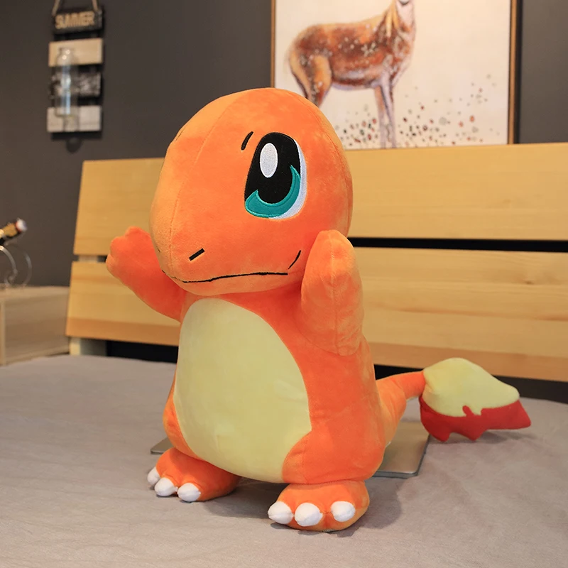 Big Size Lovely Charmander Cuddly Pillow Big Size Stuffed Anime Pokemon Plush Toy Throw Pillow Sofa Bedroom Home Decor Gifts