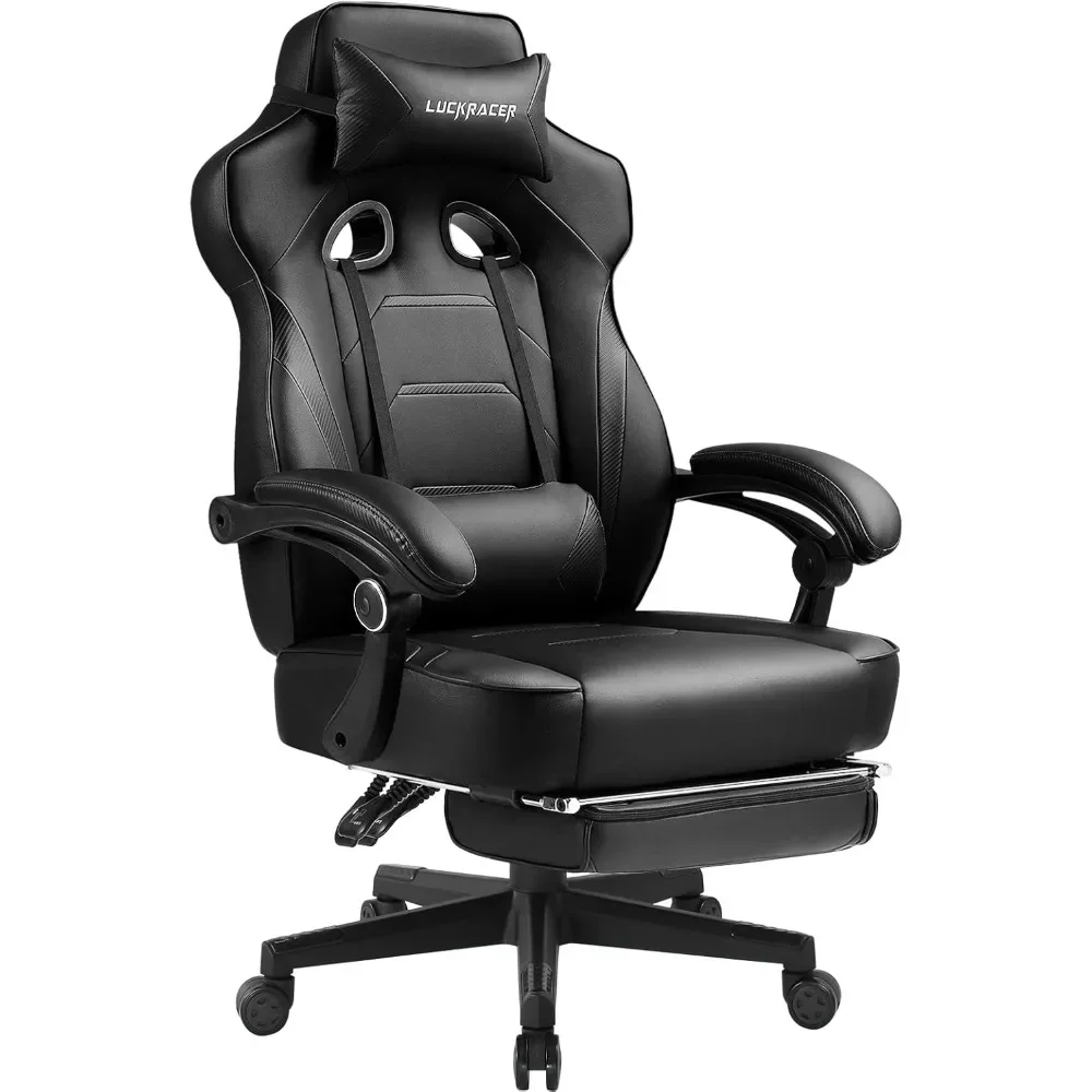 

Gaming Chair with Footrest, Big and Tall Game Chair 350lb Racing Style Computer Chair, Ergonomic Executive Office Chair High