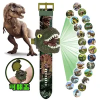 New Indoraptor Dinosaur Toy Watch Pattern 3D Projection Anime Figure Children Electronic Pokemon Watch Pikachu Spiderman Glow