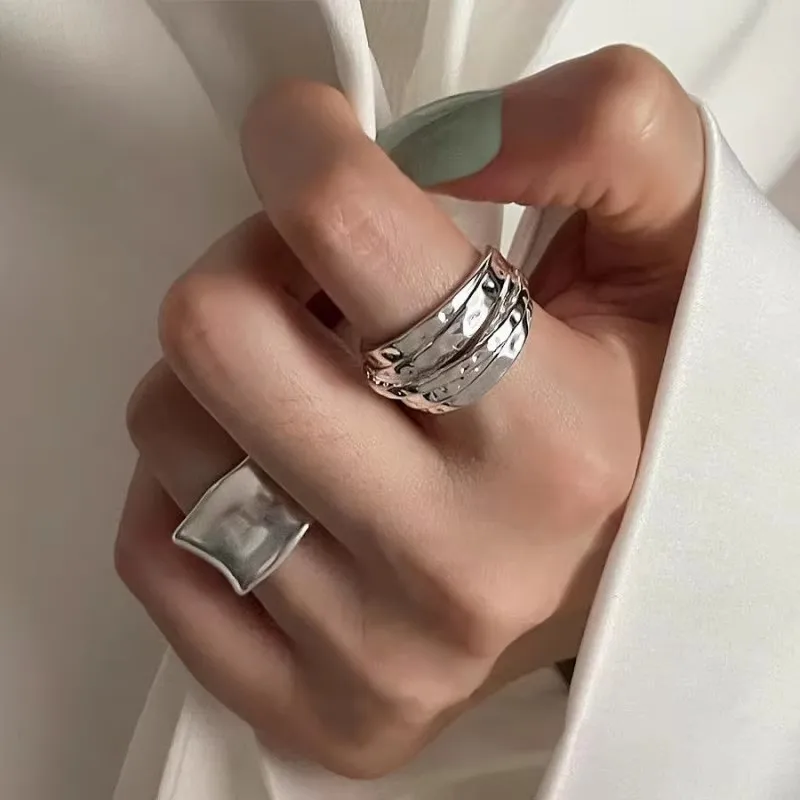 Women's 925 Sterling Silver Vintage Open Ring, Handmade Design