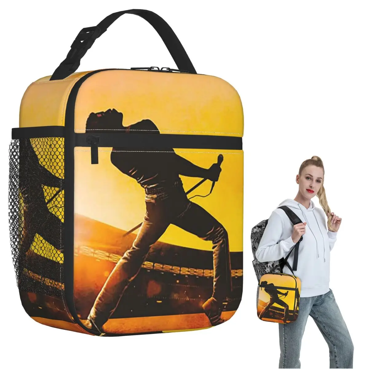 

Изолированная сумка для обеда Freddie Mercury для женщин и детей, портативные коробки для еды, термосумка для ланча