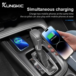 15W Car Wireless Holder Charger Board for Honda VEZEL/XRV 2021 2022 2023 Mobile Phone Fast Charging Original Car Moulding
