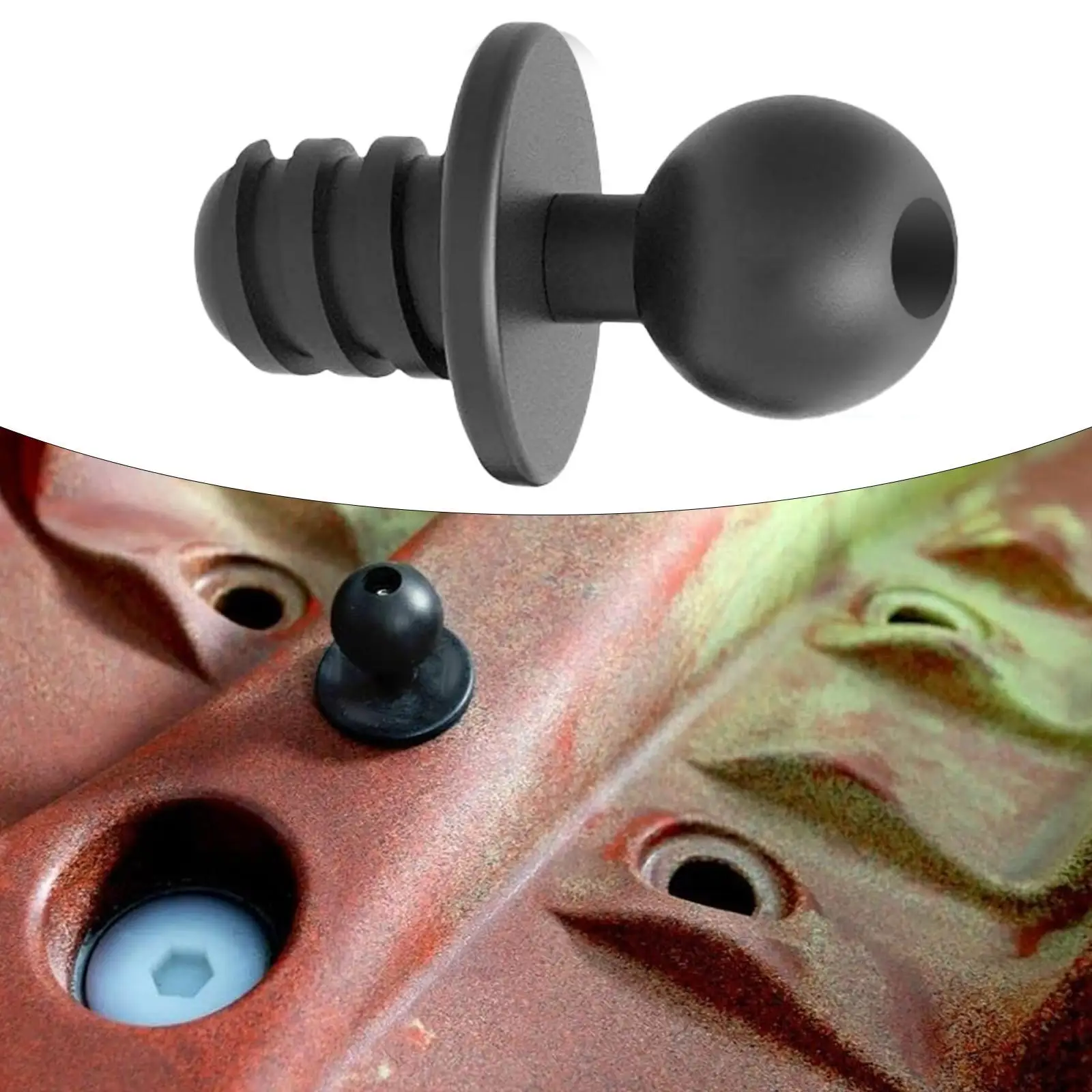 قاعدة تثبيت كاياك، محول رأس كروي منفرد مدمج، ملحق سهل التركيب لقوارب الصيد والتجديف #3