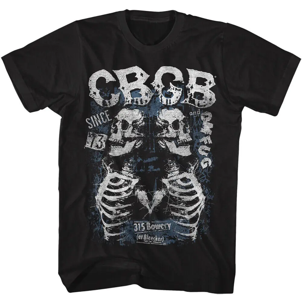 

CBGB OMFUG Men's T Shirt Skeletons at Bleeker Skull Ribs 315 Bowery Underground