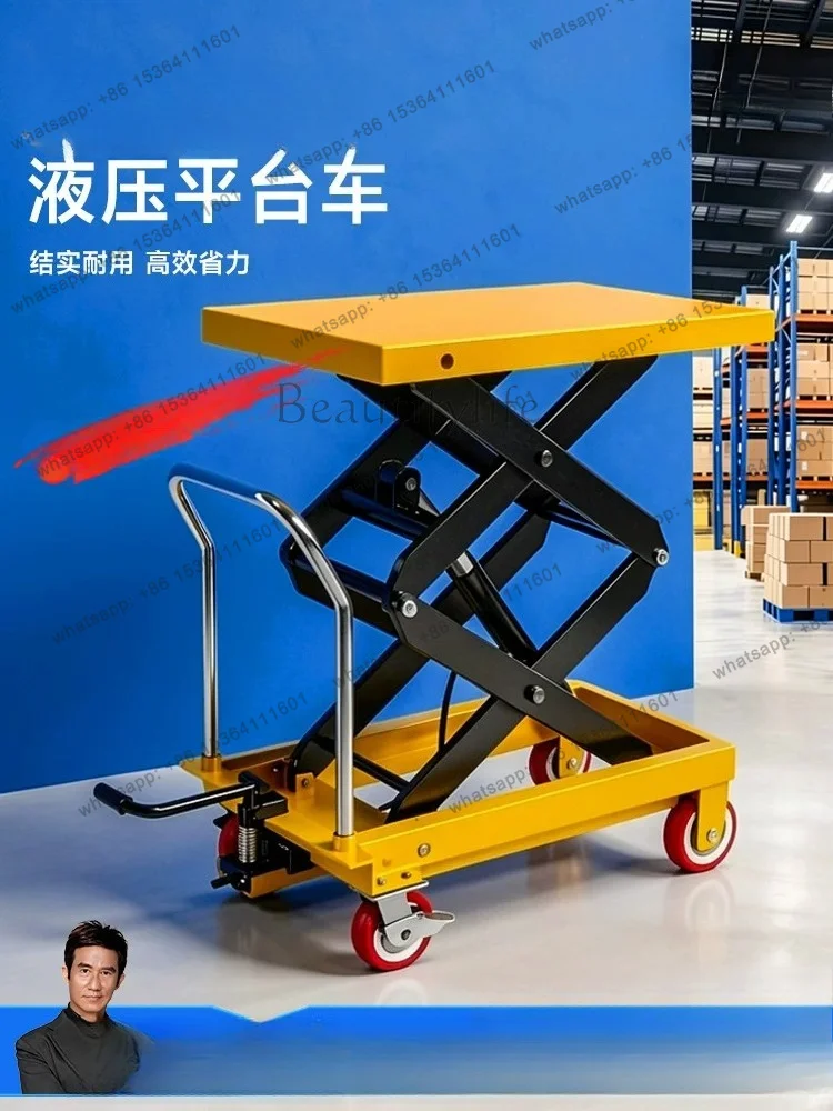 XX manual platform cart, mobile lift, small and simple small push-type flatbed cart