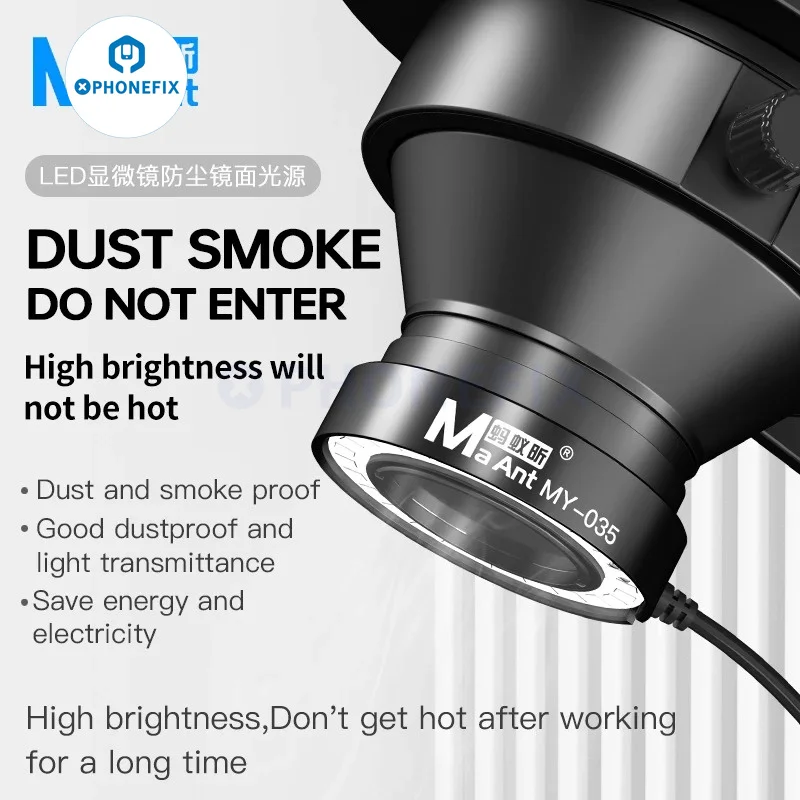 MaAnt MY-035 Microscope 26 LED Ring Light Lamp Dust Oil Proof Anti Fume Illuminator Lamp Smoke Prevention Repair Light Source