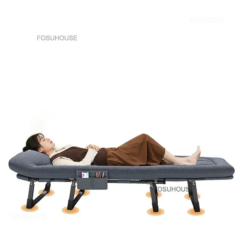 الحديثة الحد الأدنى سرير قابل للطي المحمولة سرير النوم داخلي مكتب الغداء استراحة الترفيه الفردية كرسي سرير أثاث غرفة نوم