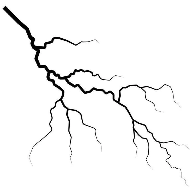 Lightning Storm Thunderbolt Stretch creative&funny stickers for cartoon fans&lover,high quality for car trucks motorcycles