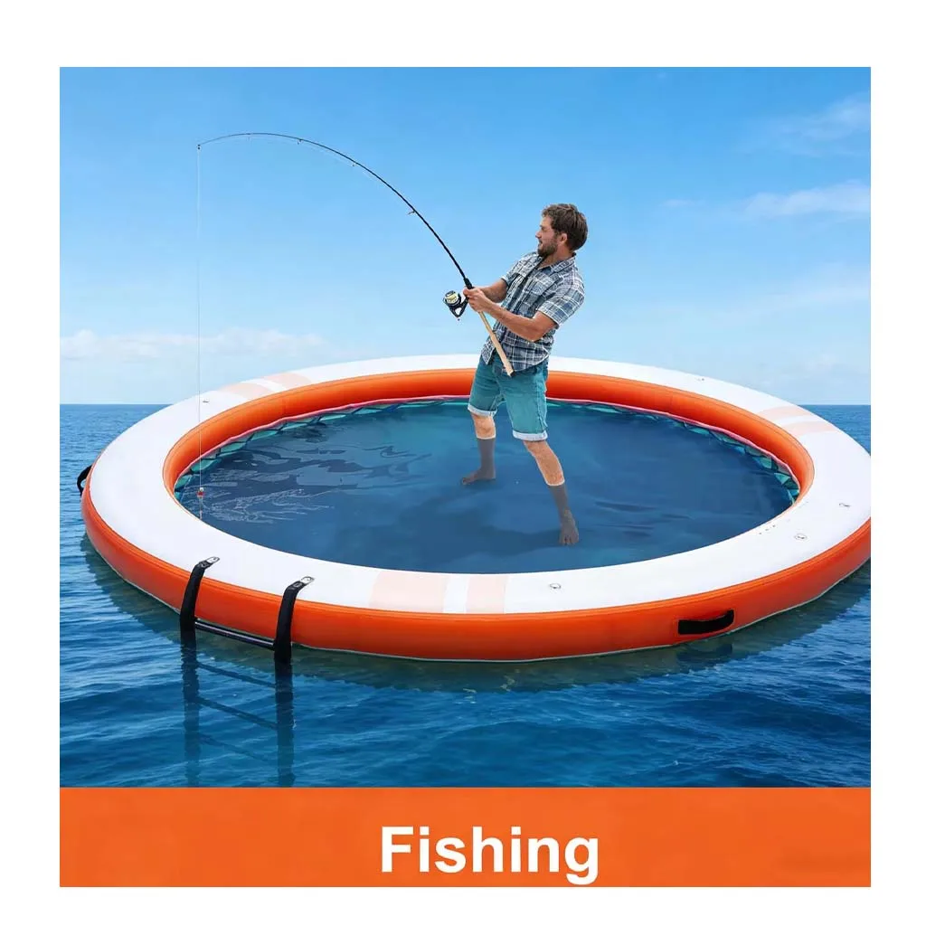 

20263m 10ft Dia Inflatable Sun Bathing Water Lounge Circle Floating Mat Platform Hammock Inflatable Water for Adultspromote sale