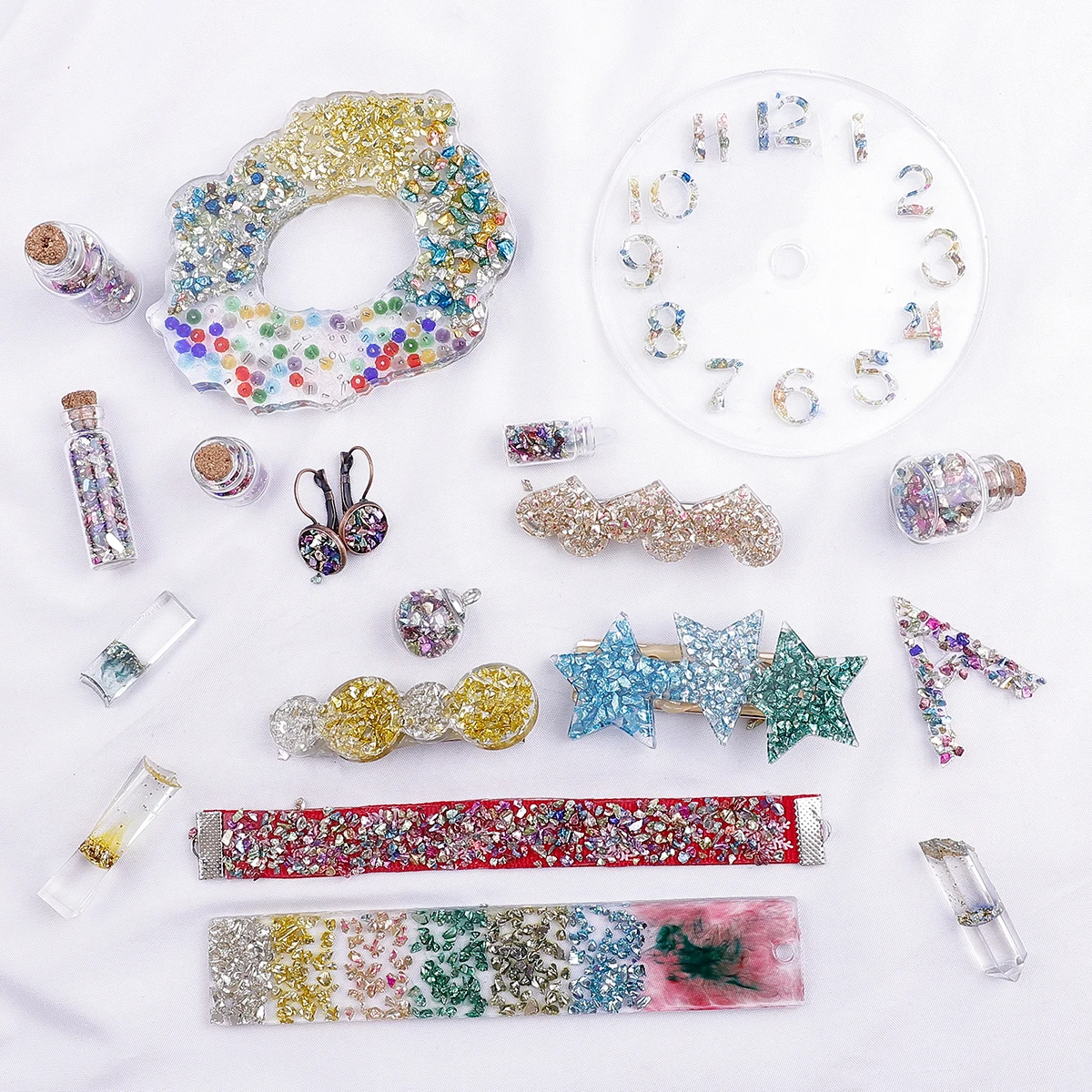 No Hole 25g/bag 1-4mm Glass Crushed Stone Irregular Gravel Filling For DIY Resin Mold Filler Crafts Decorative Nail Art Material