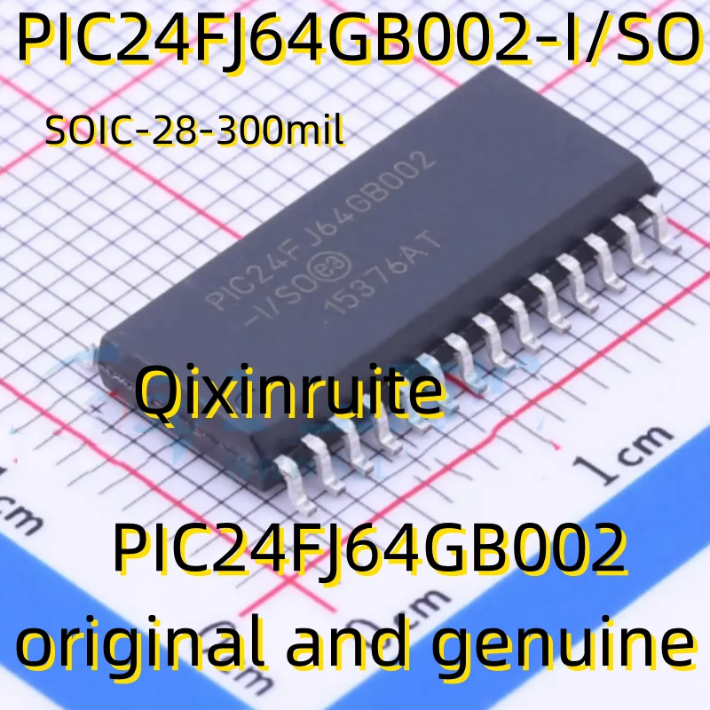 

Qixinruite Brand new original genuine PIC24FJ64GB002-I/SO PIC24FJ64GB002 SOIC-28-300mil microcontroller chip