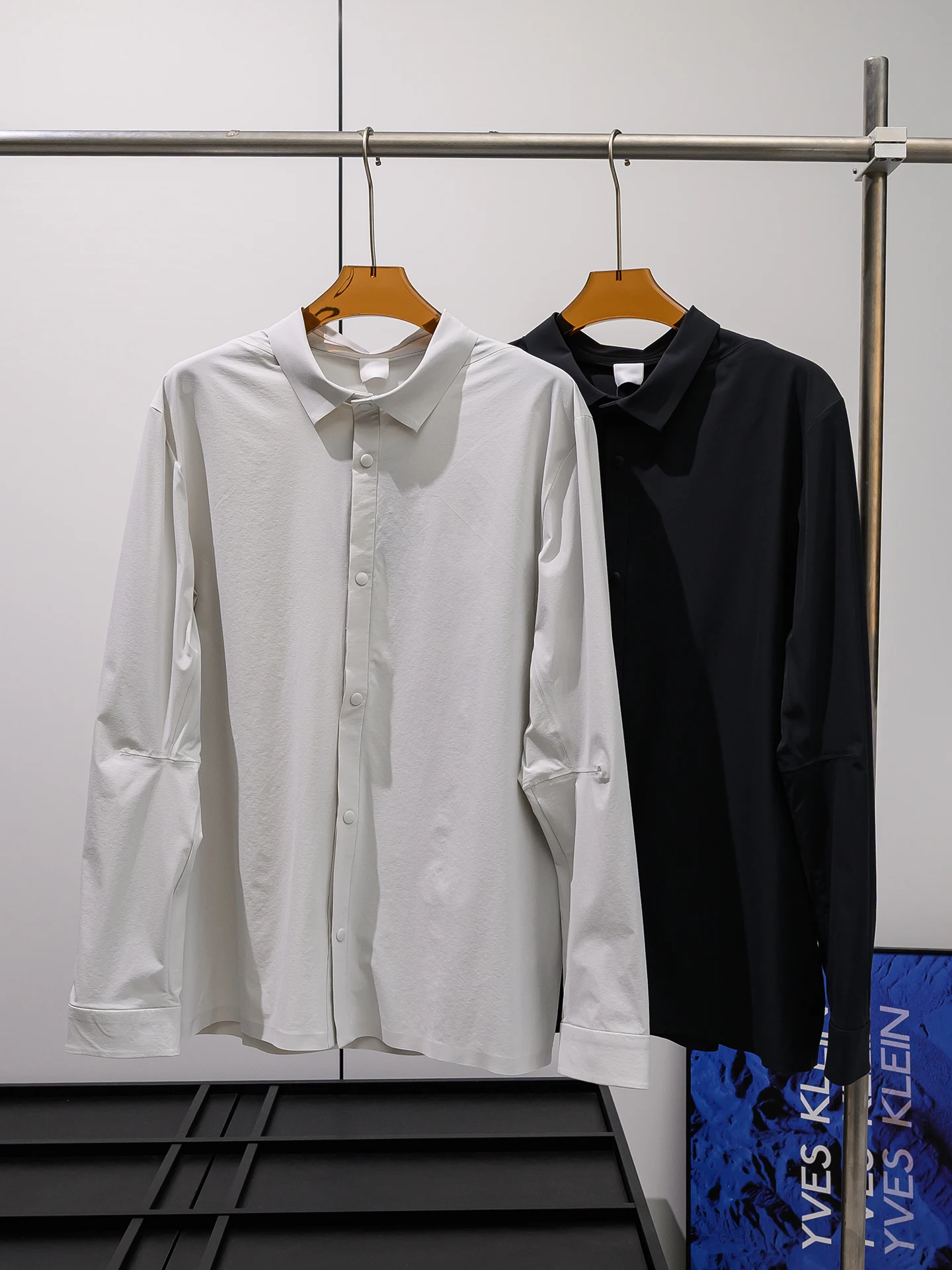 

High-End Business! Wear-Resistant Waterproof! Spring Summer Men's Full Glue Design Lightweight Breathable Long Sleeve Shirt