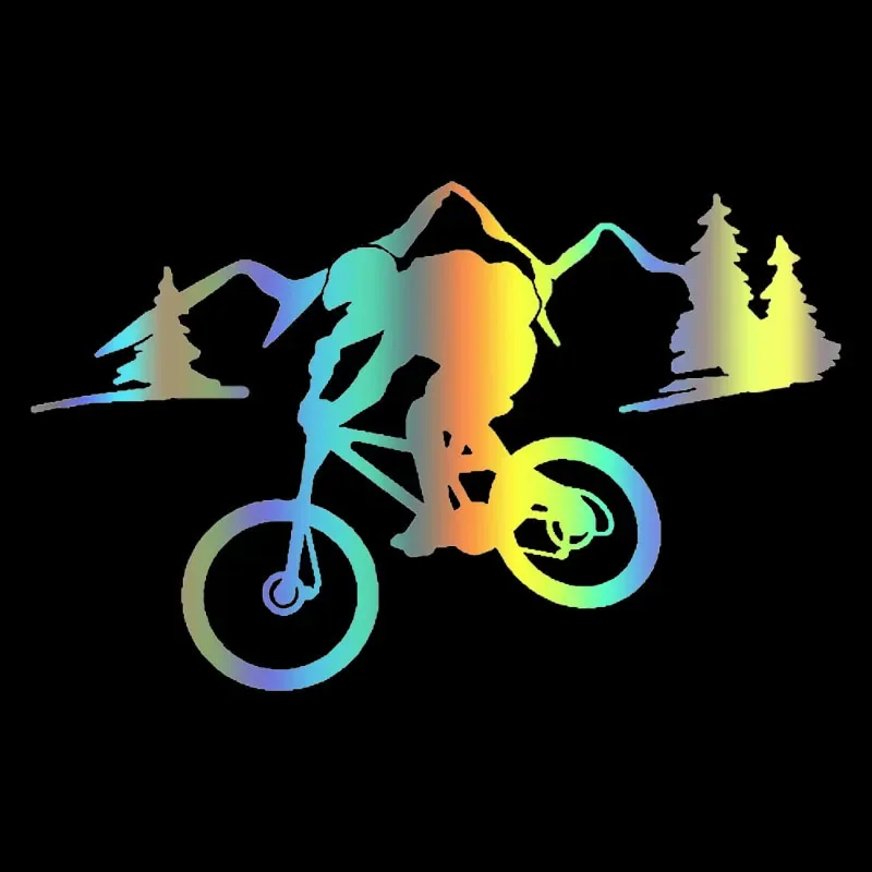 Car stickers mountain bike riding mountain road styling car stickers car decal car PVC waterproof sunscreen 15CM