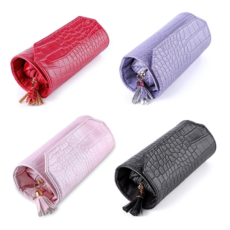 

Портативный дорожный органайзер для ювелирных изделий, коробка для хранения украшений из искусственной кожи, Прямая доставка