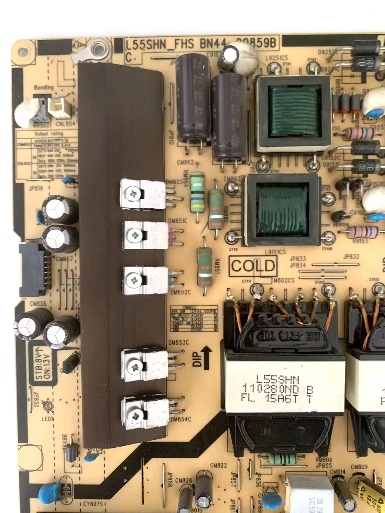 Genuine BN44-00859B = BN44-00859A L55SHN-FHS Power Board is for UA50JS7200J UA50JS7200K UA50JS7200R UA55JS7200J UA55JS7200K TV