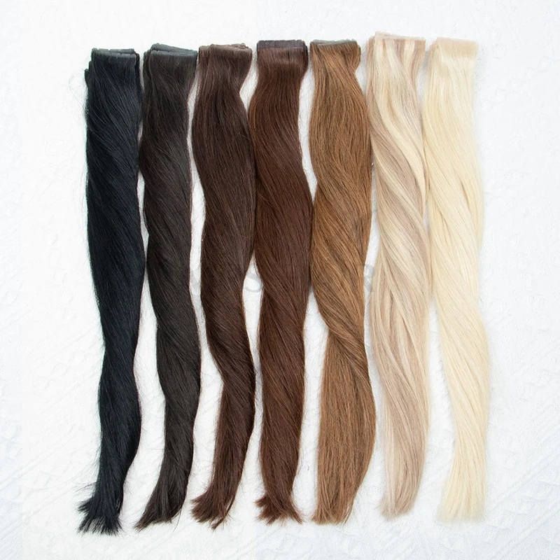 MRS HAIR PU Tape Hair Twin Tab Tape In Human Hair Extensions With Holes No Sticky Glue Micro Beads Inside Brown 40 грамм 10 шт.